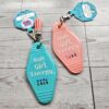 Soft Girl Energy Motel Keychain – Rhinestone Embellished Bag Charm