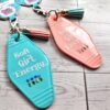 Soft Girl Energy Motel Keychain – Rhinestone Embellished Bag Charm
