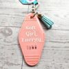 Soft Girl Energy Motel Keychain – Rhinestone Embellished Bag Charm