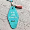 Soft Girl Energy Motel Keychain – Rhinestone Embellished Bag Charm