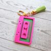 Retro Cassette Bag Charm, NFC Programmable Mixtape Keychain, Tech Gift for Her