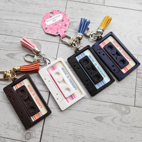 Cassette Tape Bag Charm, Custom NFC Spotify Playlist Keychain, Music Fan Gift 11 Cassette Tape Bag Charm, Custom NFC Spotify Playlist Keychain, Music Fan Gift