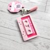il_fullxfull.7684039432_mb9x-2 Pastel Cassette Bag Charm, Coquette NFC Mixtape Keychain, Y2K Music Gift
