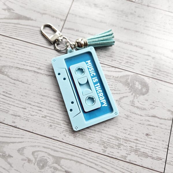 il_fullxfull.7684042066_71wp-2 Pastel Cassette Bag Charm, Coquette NFC Mixtape Keychain, Y2K Music Gift