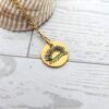 Stay Golden Sunburst Necklace, 18k Gold PVD Stainless Steel, Waterproof