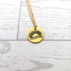 Stay Golden Sunburst Necklace, 18k Gold PVD Stainless Steel, Waterproof