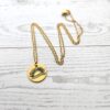 Stay Golden Sunburst Necklace, 18k Gold PVD Stainless Steel, Waterproof
