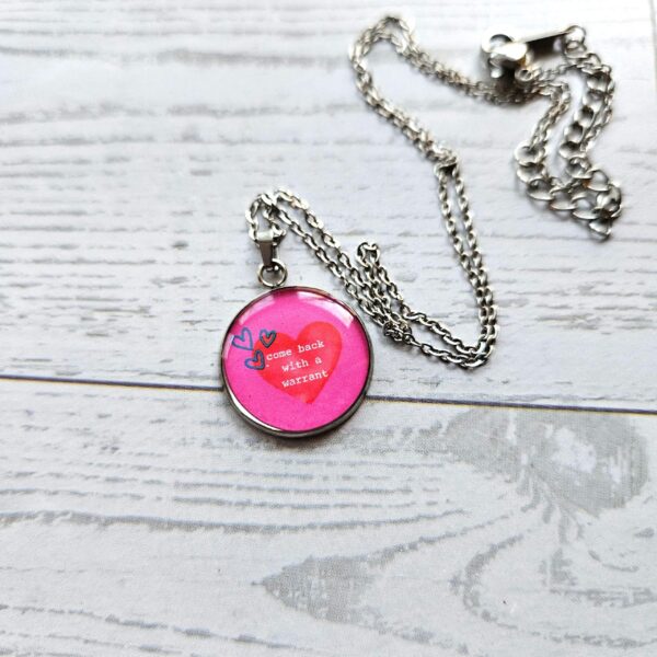 Activist Stainless Steel Pendant Necklace, Political Statement Jewelry, Protest Leftist Gift