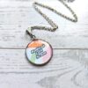Activist Stainless Steel Pendant Necklace, Political Statement Jewelry, Protest Leftist Gift