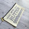 Butter Stick Canvas Zip Pouch, Retro Foodie Makeup Bag, 3D Printed Zipper Pull