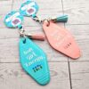 Soft Girl Energy Motel Keychain – Rhinestone Embellished Bag Charm