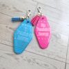 Big Feminist Energy Motel Keychain | Retro Rhinestone Bag Charm
