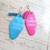 Big Feminist Energy Motel Keychain | Retro Rhinestone Bag Charm