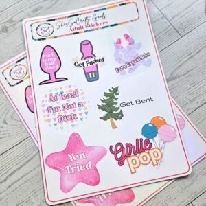 il_fullxfull.7816542474_4kvj-1 Funny Adult Sticker Sheet | Sarcastic Dark Humor Gag Gift for Her