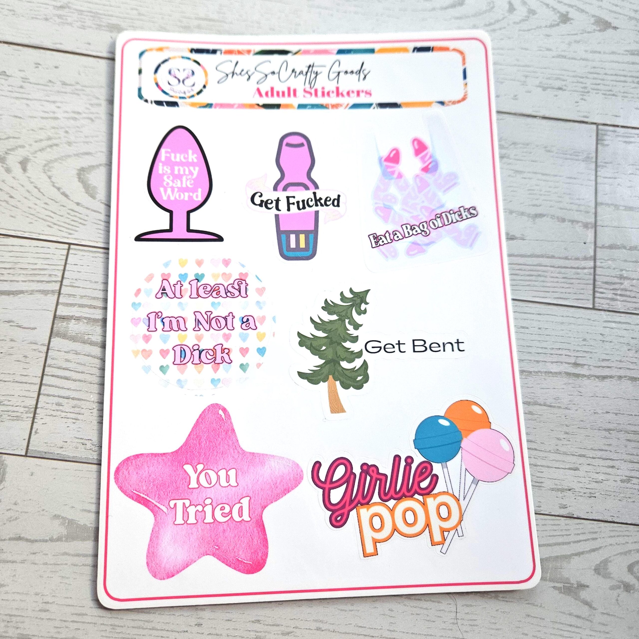 Funny Adult Sticker Sheet | Sarcastic Dark Humor Gag Gift for Her - Image 5
