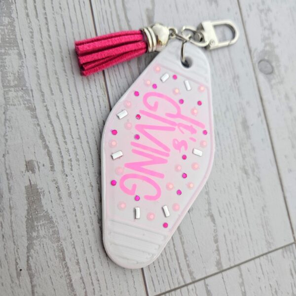 il_fullxfull.7826455590_ba52-1 It's Giving Rhinestone Resin Motel Keychain Trendy Pink Gift
