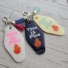 This Is Fine Resin Motel Keychain Funny Meme Sarcastic Gift
