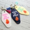 This Is Fine Resin Motel Keychain Funny Meme Sarcastic Gift