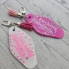 il_fullxfull.7832278456_560c-1 Rhinestone Resin Motel Keychain: Hot Pink or Blush Glam Statement Accessory