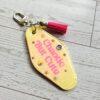 Chaotic Retro Motel Keychain | Rhinestone Accents, Y2K Bag Charm 10 Chaotic Retro Motel Keychain | Rhinestone Accents, Y2K Bag Charm