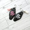il_fullxfull.7857275044_hb9j We Told Yall Resin Motel Keychain Funny Political Bag Charm Feminist Gift for Her