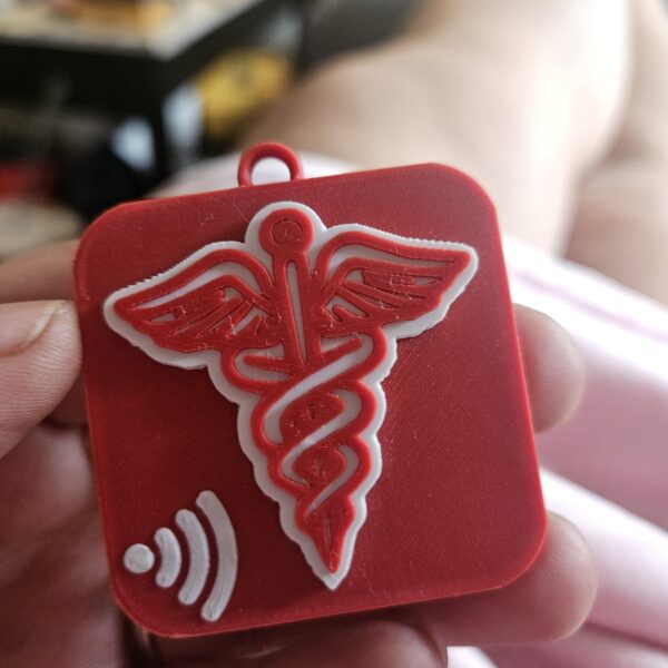 il_fullxfull.7864392880_7k8d-1 NFC Emergency Tag | 3D Printed Medical ID Keychain for Kids and Adults