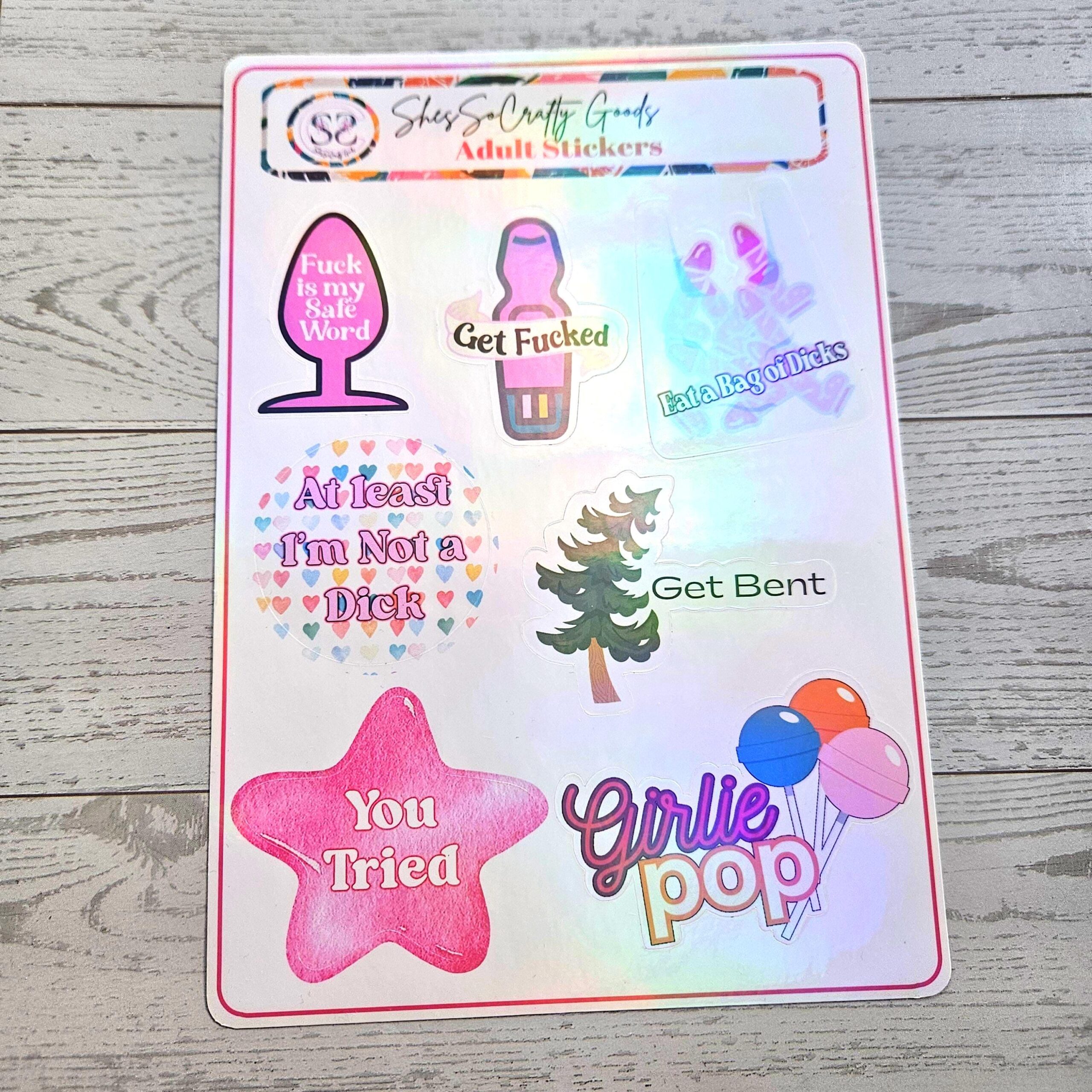 Funny Adult Sticker Sheet | Sarcastic Dark Humor Gag Gift for Her - Image 7