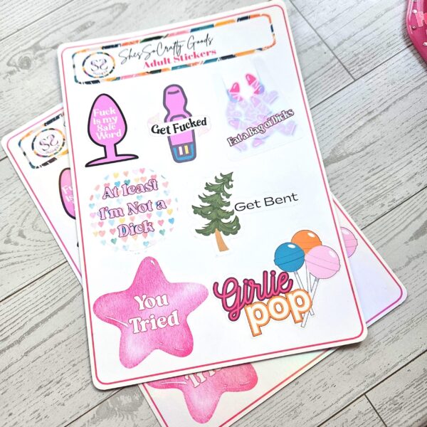 il_fullxfull.7864485041_qufn-1 Funny Adult Sticker Sheet | Sarcastic Dark Humor Gag Gift for Her