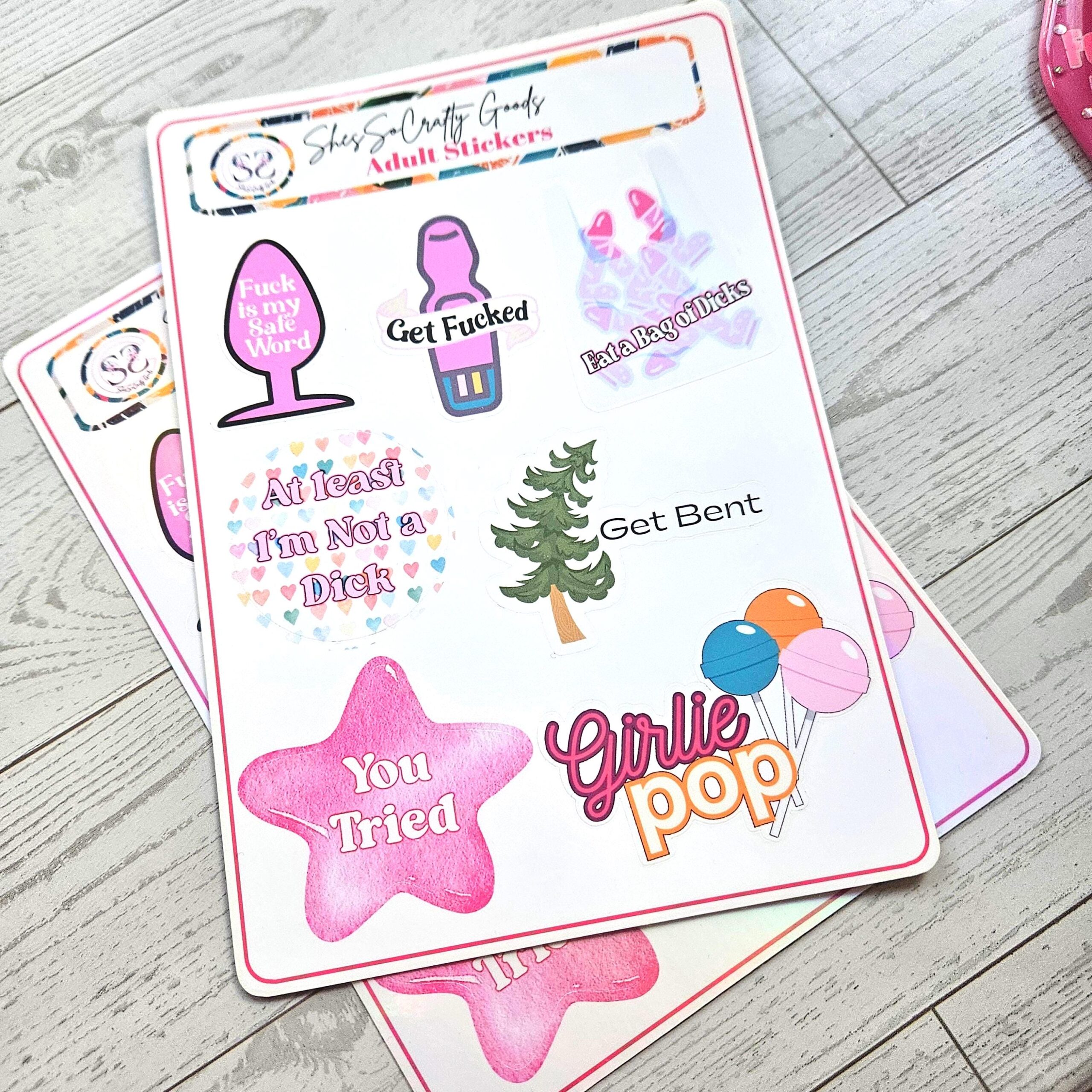 Funny Adult Sticker Sheet | Sarcastic Dark Humor Gag Gift for Her - Image 8