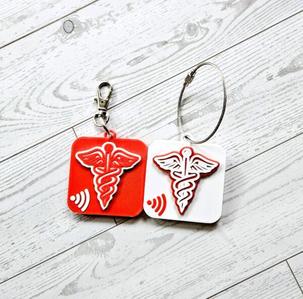 il_fullxfull.7865201186_m8zh NFC Emergency Tag | 3D Printed Medical ID Keychain for Kids and Adults