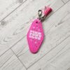 il_fullxfull.7867738090_qvjt Pink Pony Club Motel Keychain — White Pink Rhinestone Tassel Bag Charm