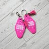 il_fullxfull.7867755040_xyb3 Pink Pony Club Motel Keychain — White Pink Rhinestone Tassel Bag Charm