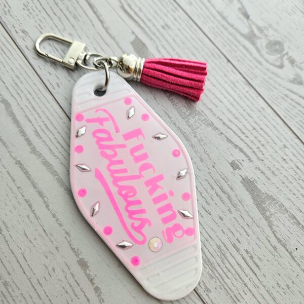 il_fullxfull.7880231515_g488-1 Rhinestone Resin Motel Keychain: Hot Pink or Blush Glam Statement Accessory