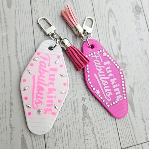 il_fullxfull.7880232791_3iyh-1 Rhinestone Resin Motel Keychain: Hot Pink or Blush Glam Statement Accessory