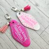 il_fullxfull.7880233653_mfk9-1 Rhinestone Resin Motel Keychain: Hot Pink or Blush Glam Statement Accessory