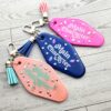 il_fullxfull.7882995207_hvb6-1 Main Character Motel Keychain | Retro Hotel Tag, Rhinestone Tassel Charm