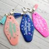 il_fullxfull.7883007173_dm9x-1 Main Character Motel Keychain | Retro Hotel Tag, Rhinestone Tassel Charm