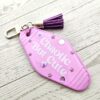 Chaotic Retro Motel Keychain | Rhinestone Accents, Y2K Bag Charm 8 Chaotic Retro Motel Keychain | Rhinestone Accents, Y2K Bag Charm