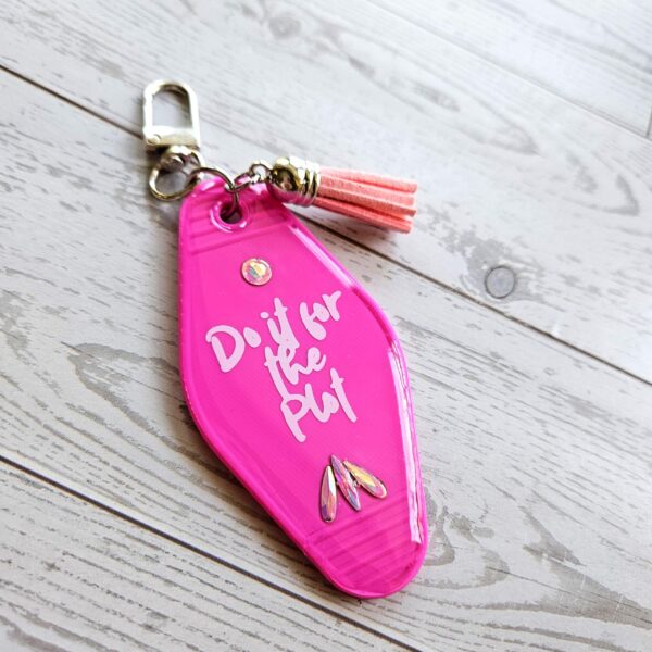 il_fullxfull.7891558573_93bm-1 Retro Motel Keychain | Do It For the Plot | Rhinestones, Tassel Accent