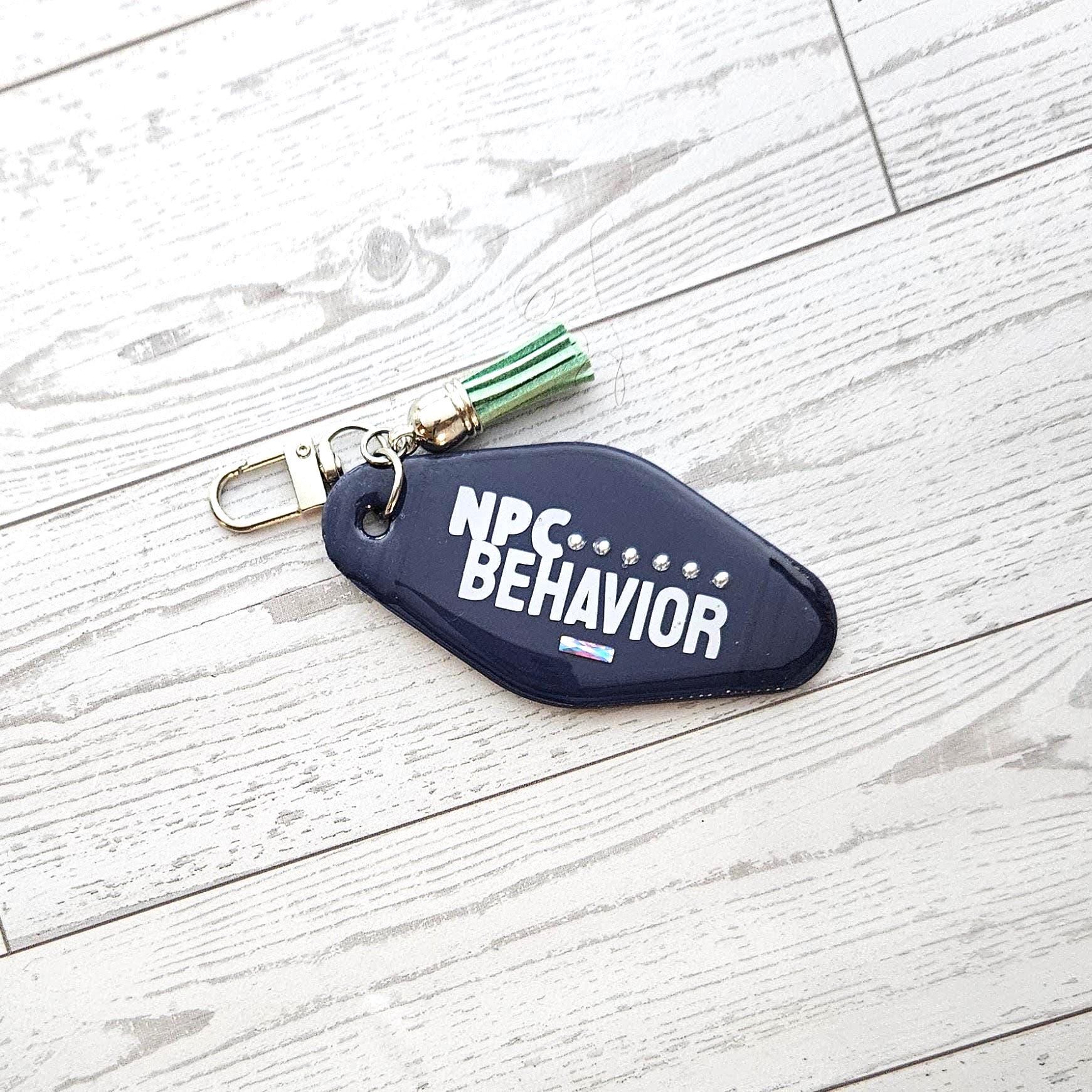 NPC Behavior Resin Motel Keychain, Funny Meme Bag Charm, Sarcastic Gift for Her - Image 7