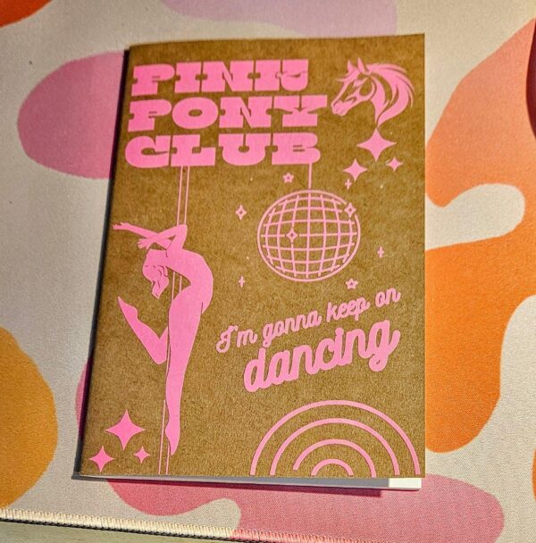 Pink Pony Club Notebook 4 This is cute blank notebook with custom vinyl design on the cover. Makes a great gift! Perfect for tucking into your purse or your tote bag. Makes a great journal or pocket sketch book. The notebook measures 5.7 inches x 8.26 inches with 30 double sided pages (60 pages total). I typically print stickers on an almost daily basis. I include a lot of first runs with every order as freebies (for all handmade items) Each item comes packaged with love and with care instructions if necessary. (4)