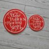 Make Politics Boring Again Round Political Sticker Two Sizes