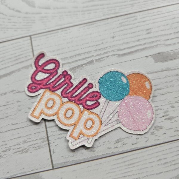 Girlie Pop Lollipop Sticker Holographic Glitter Matte Coquette Decal
