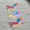 Girlie Pop Lollipop Sticker Holographic Glitter Matte Coquette Decal