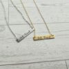 Anti-Fascist Bar Necklace, Stainless Steel Resistance Jewelry - Activist Gift, Leftist Political Pendant, Punk Engraved Charm