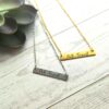 Anti-Fascist Bar Necklace, Stainless Steel Resistance Jewelry - Activist Gift, Leftist Political Pendant, Punk Engraved Charm