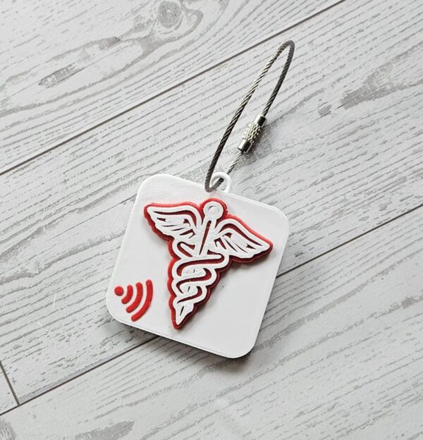 il_fullxfull.7912343617_tbi9 NFC Emergency Tag | 3D Printed Medical ID Keychain for Kids and Adults
