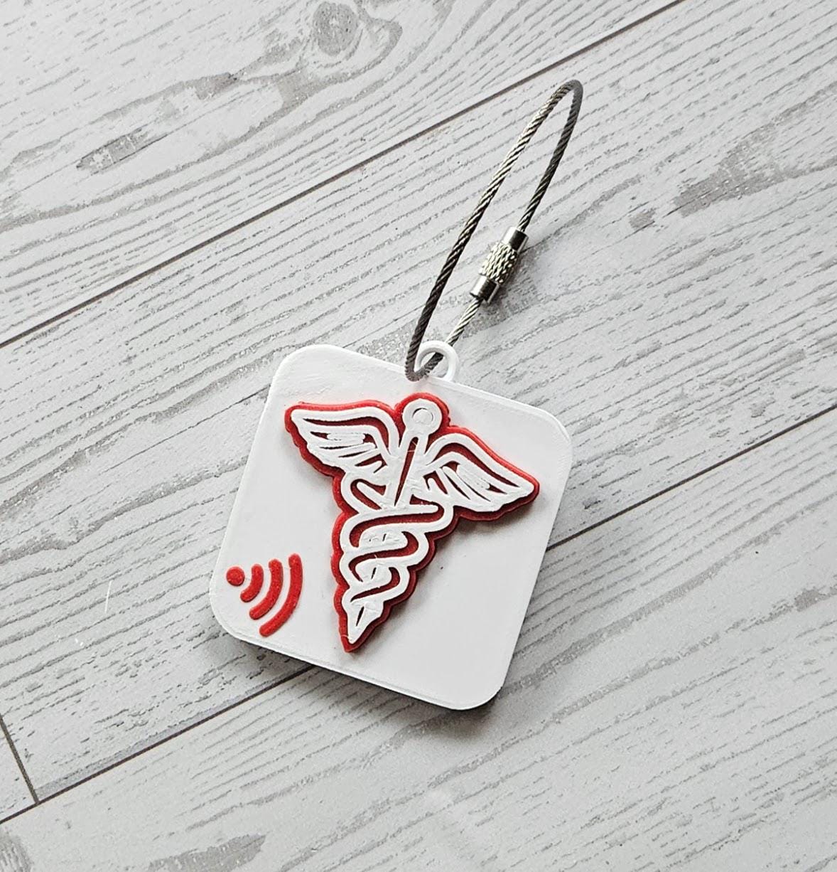 NFC Emergency Tag | 3D Printed Medical ID Keychain for Kids and Adults - Image 4