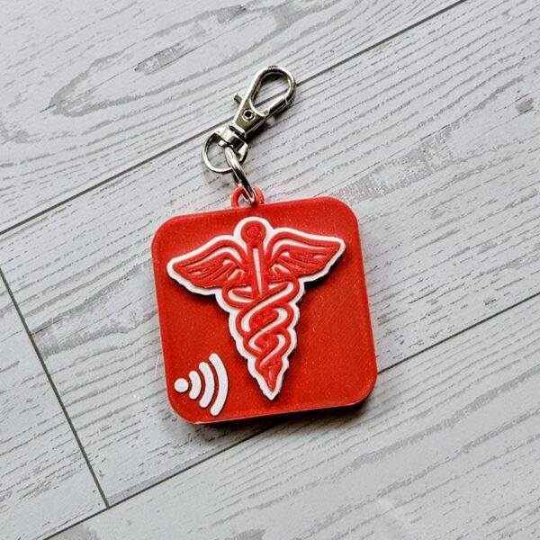 il_fullxfull.7912343623_88bp NFC Emergency Tag | 3D Printed Medical ID Keychain for Kids and Adults