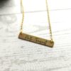 Anti-Fascist Bar Necklace, Stainless Steel Resistance Jewelry - Activist Gift, Leftist Political Pendant, Punk Engraved Charm